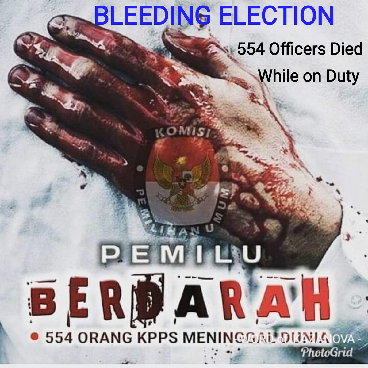 transnetwor's tweet photo. @opposite6890 @RTErdogan @chedetofficial @leehsienloong @ScottMorrisonMP @AbeShinzo @KremlinRussia_E @MacronGiletNoir @JustinTrudeau @Queen_Europe @theresa_may @UNDPPA
@Fahrihamzah  @rizalramli 
@msaid_didu 

#IndonesianCallInternationalObserver 
#SovereigntyOwnOfThePeople
#SaveIndonesianDemocracy
#BleedingElection

BLEEDING ELECTION https://t.co/4WvtgF8y2x