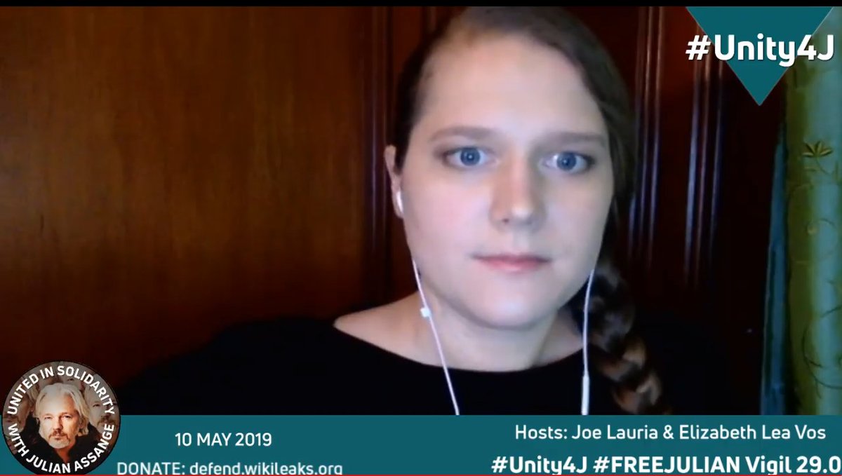 ⏳Vigil 29 #Unity4J⏳May 10th
*Live*
youtube.com/watch?v=YTOYQU…

Co hosts @ElizabethleaVos @unjoe Discussing Pam Anderson & @khrafnsson visit w/ #JulianAssange at #BelmarshPrison

@khrafnsson: 'It's a matter of life-and-death' 

@pamfoundation: 'He needs all the support he can get'