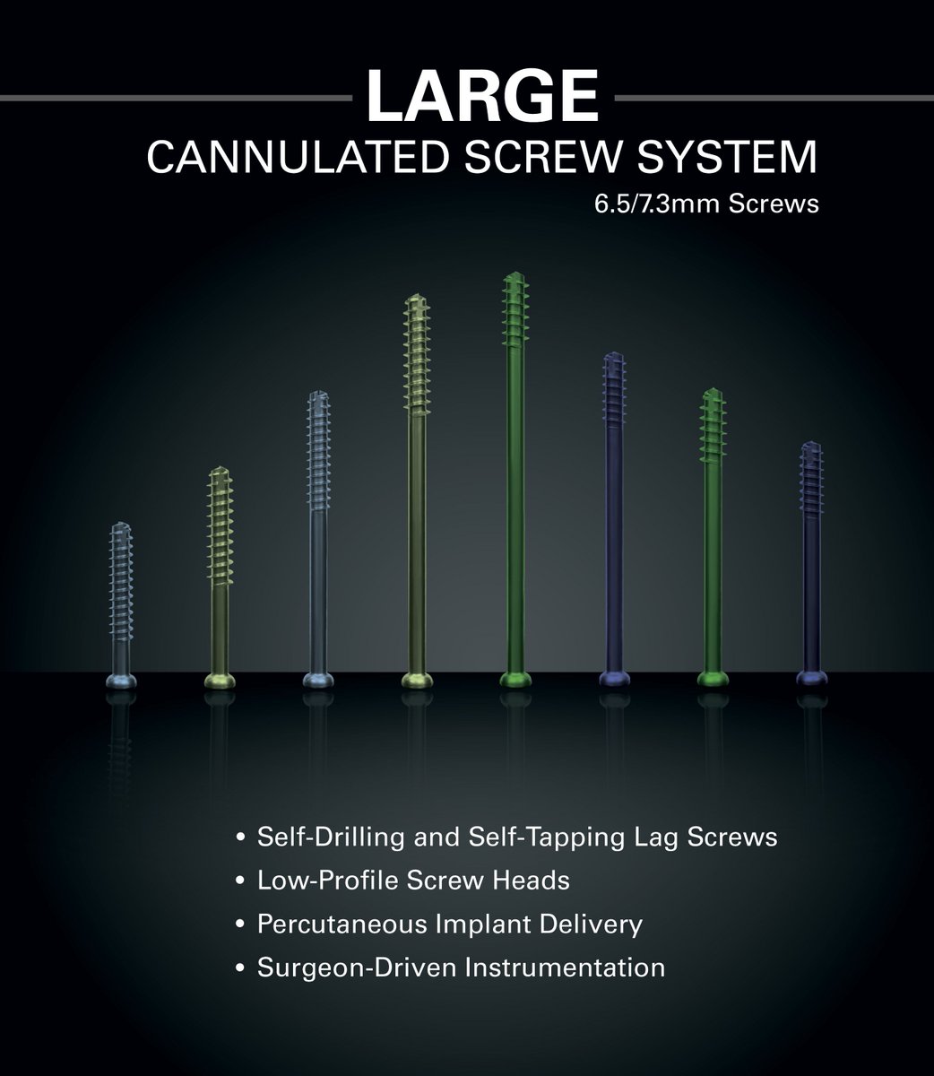 OsteoMedSOURCE's tweet image. In light of next weekend's Wyckoff event, we'd like to share OsteoMed's Large #Cannulated #Screw System. The system offers 6.5mm/7.3mm screws and washers used for bone fixation following trauma or #osteotomy. Learn more here:bit.ly/1S8vHz0