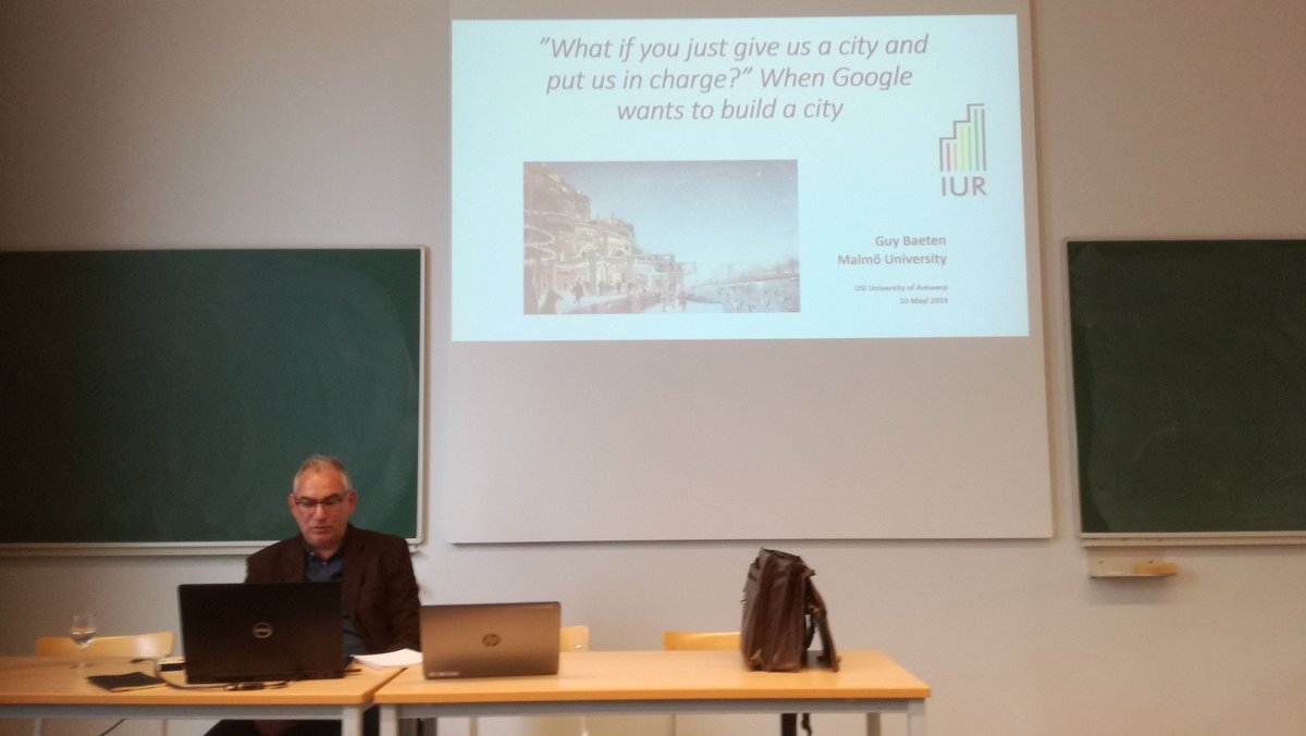 stijnoosterlynck.bsky.social (@stoosterlynck) on Twitter photo Guy Baeten (Malmƶ University) on the distaste of tech companies for spatial planning. They believe that the need for planning disappears because algorythms will tell us what the most optimal land use is. <a href="/UrbanStudies_UA/">UrbanStudies_Antwerp</a> #smartcity workshop Guy Baeten (Malmƶ University) on the distaste of tech companies for spatial planning. They believe that the need for planning disappears because algorythms will tell us what the most optimal land use is. <a href="/UrbanStudies_UA/">UrbanStudies_Antwerp</a> #smartcity workshop