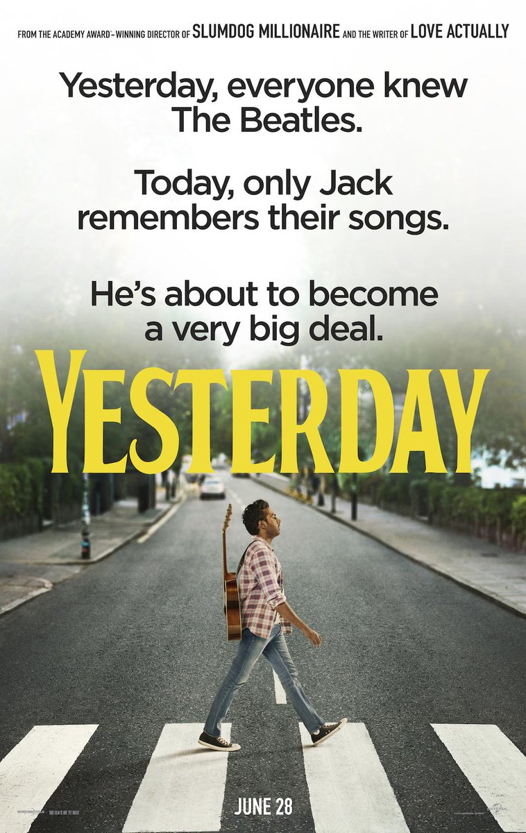 4ChionEntertain's tweet photo. Yesterday, everyone knew The Beatles. Today, only Jack remembers their songs. He’s about to become a very big deal. #film #movie #TFF #DigCapSam #trailer https://t.co/jqp3Y2KTAV https://t.co/DKIkfS0sXB