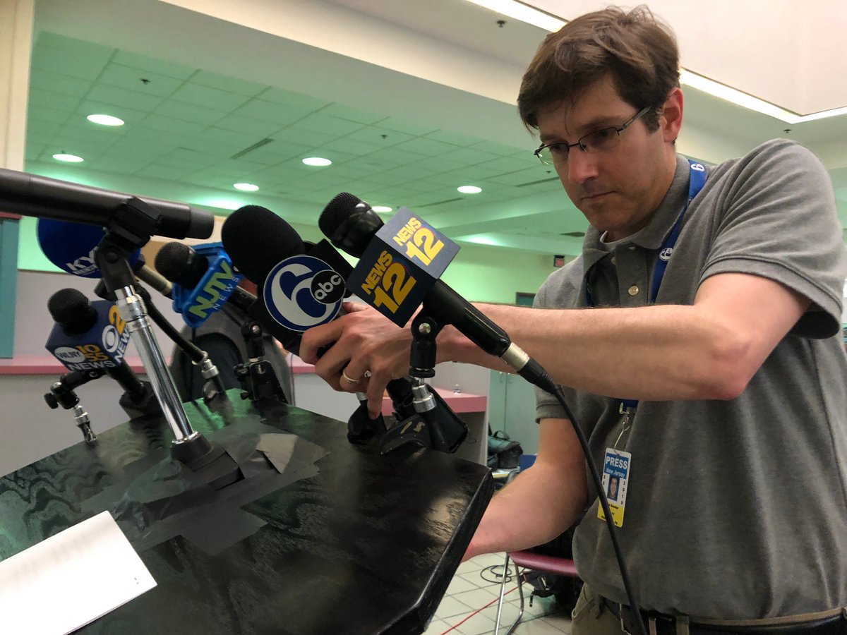 NJ_MVC's tweet photo. We’re so proud of our staff at #Delanco Agency and #Trenton Regional as they pilot our new queueing system #takeaticket. Trenton also hosted a great press conference this week, where hardworking media put the word out on our #REALID readiness. More at https://t.co/LiJTY770Ys. https://t.co/RPCBAleXB3