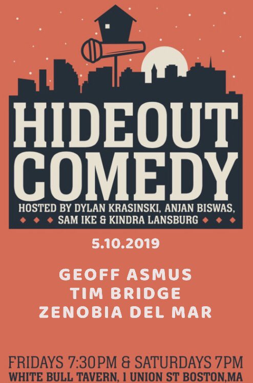 HideoutComedy's tweet photo. Tonight! Doors at 7:30; Show at 8:00 https://t.co/a2wdooQXTS