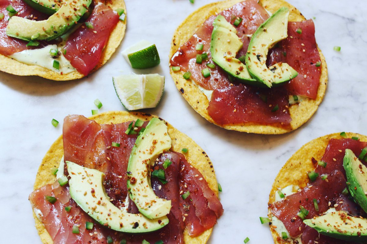 sotnyc's tweet photo. Ahi tuna tostadas. Available tomorrow at Smorgasburg only. Don’t miss it!
#sotnyc https://t.co/XuF2fA8gmf
