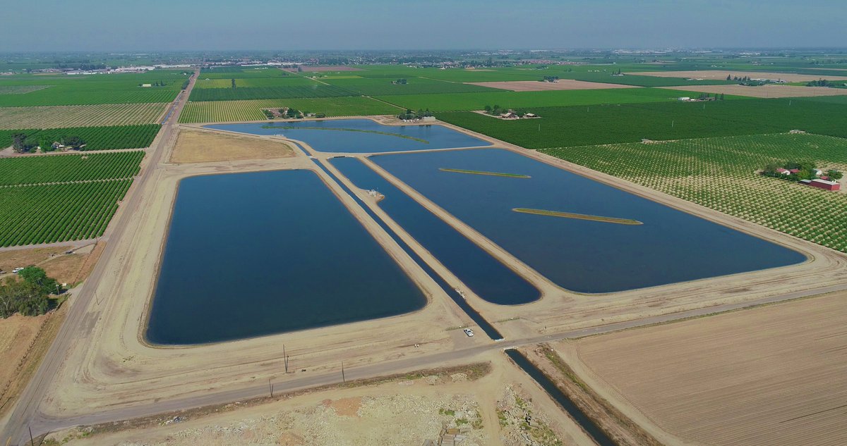 KingsWater's tweet photo. ConsolidatedID South &amp; Highland Groundwater Banking Facility, completed with funding from the #IRWM grant program, taking on #KingsRiver water to replenish the local groundwater aquifer. #CAwater #SGMA https://t.co/bB2zNCvpqD