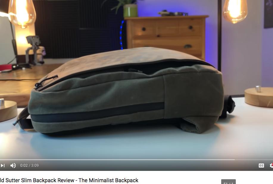 sutter slim backpack