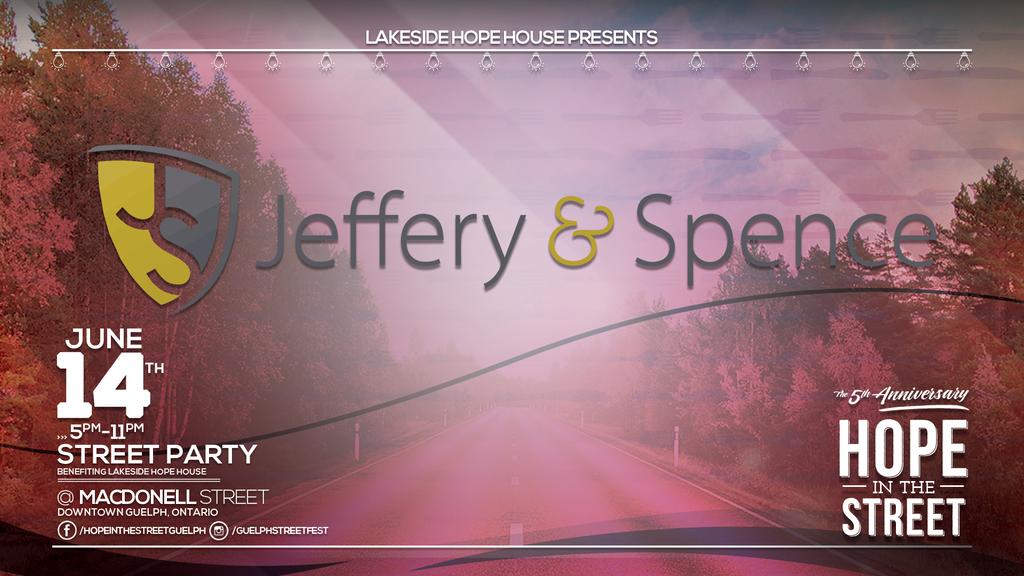 HOPEInTheStreet's tweet photo. Let's hear it for the expert team over at Jeffery &amp; Spence, 
for being one of this  years entertainment sponsors!😁
#HITS #Guelphfunded #GuelphCares https://t.co/tOg79bq0F9