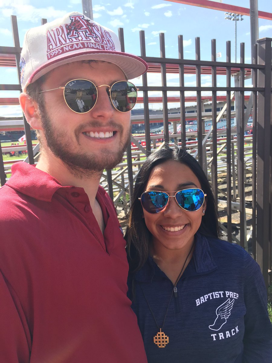 EusanioDavid's tweet photo. Going to a Hogs game - part of graduating from U of A. Off to Boston College next!’ So proud https://t.co/s4Uau98Ew2