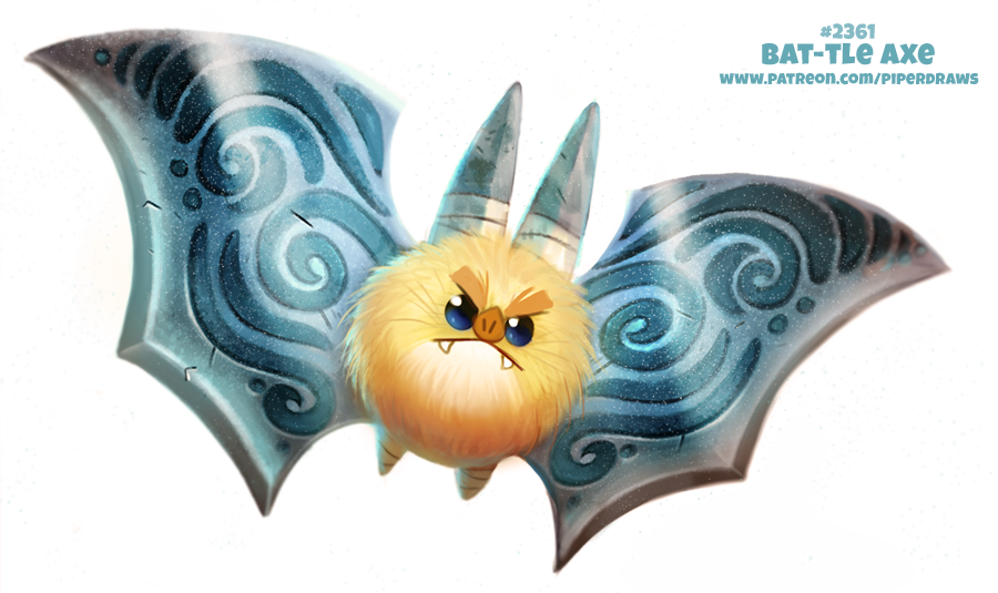 Daily Paint 2362. Bat-tle Axe
Prints available at: ForgePublishing.com                                
For full res WIPs, art, videos and more: patreon.com/piperdraws