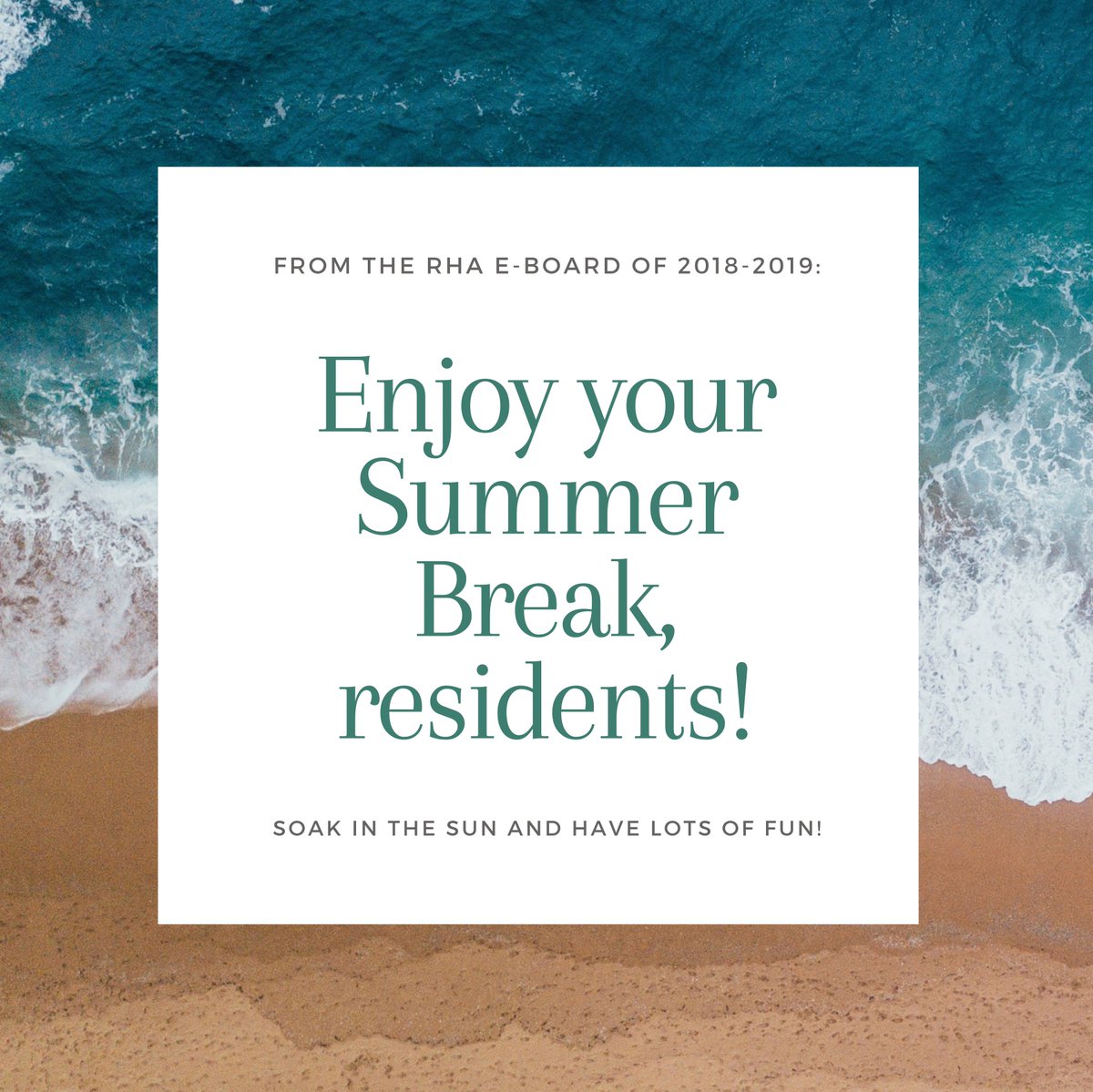 SXURHA's tweet photo. It's finally #SummerBreak! ☀️ We at #SXURHA hope your finals went great and that you get some time off school! We're sad but proud to see you graduating seniors grow, but we're also excited to see some of you returning residents next Fall! In the meantime, ENJOY THE SUN! 😎 https://t.co/8VGa4Voyyx