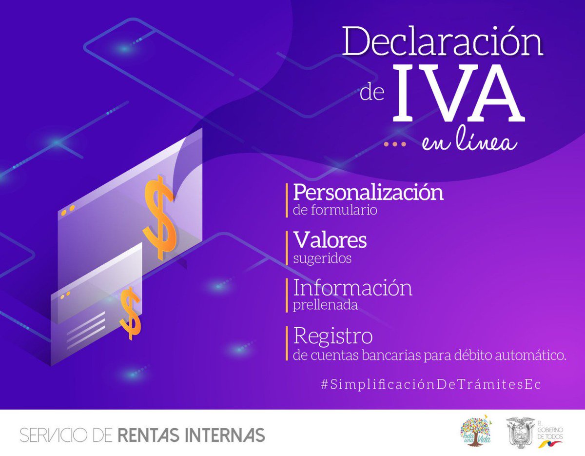 Sri Ecuador Auf Twitter Recuerde Que La Declaracion De Iva Se