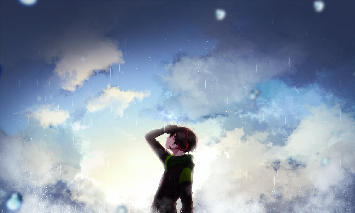 玖森 Wt お空のやつ3枚目 すごく個人的なイメージ 今更 なんですがシャーくんさんは一番ギャップがあるなと思ったので 雨上がりとかそんな感じかな カッコいいのも抜けてるところもどっちも好きです しろっぽ