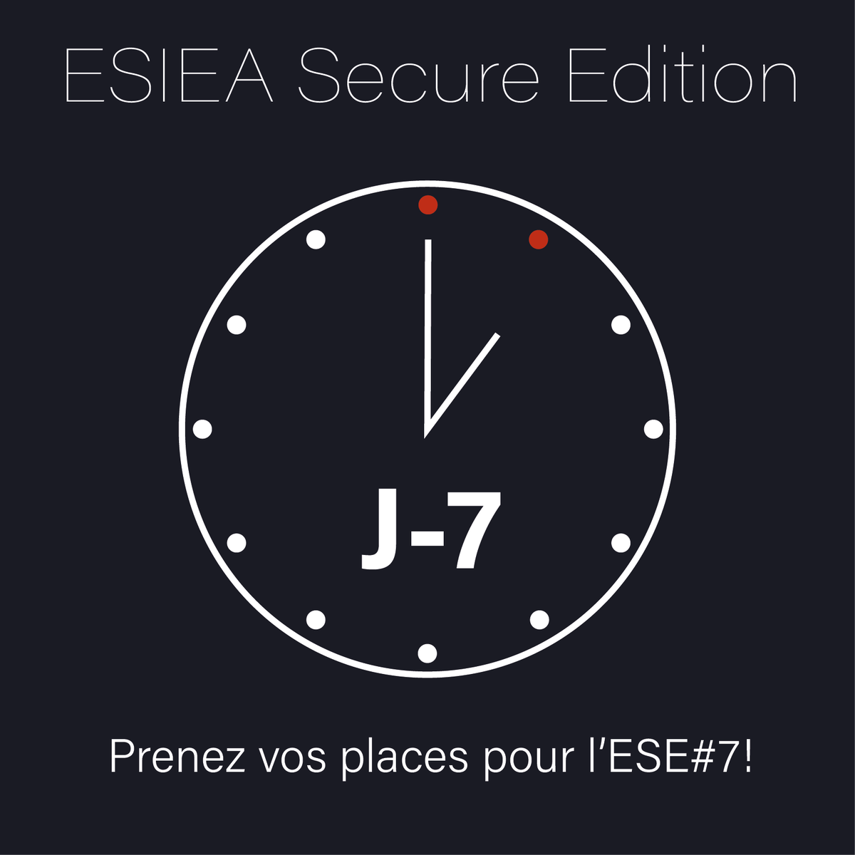 EsieaSecEdit's tweet photo. J-7 avant l'ESE#7 ! On vous attend les 17 et 18 Mai. Prenez vos places si ça n'est pas déjà fait :

https://t.co/rYYSSFlTNd

#hack #hacking #cybersecurity #ESE7 https://t.co/pF6WhBH5qF