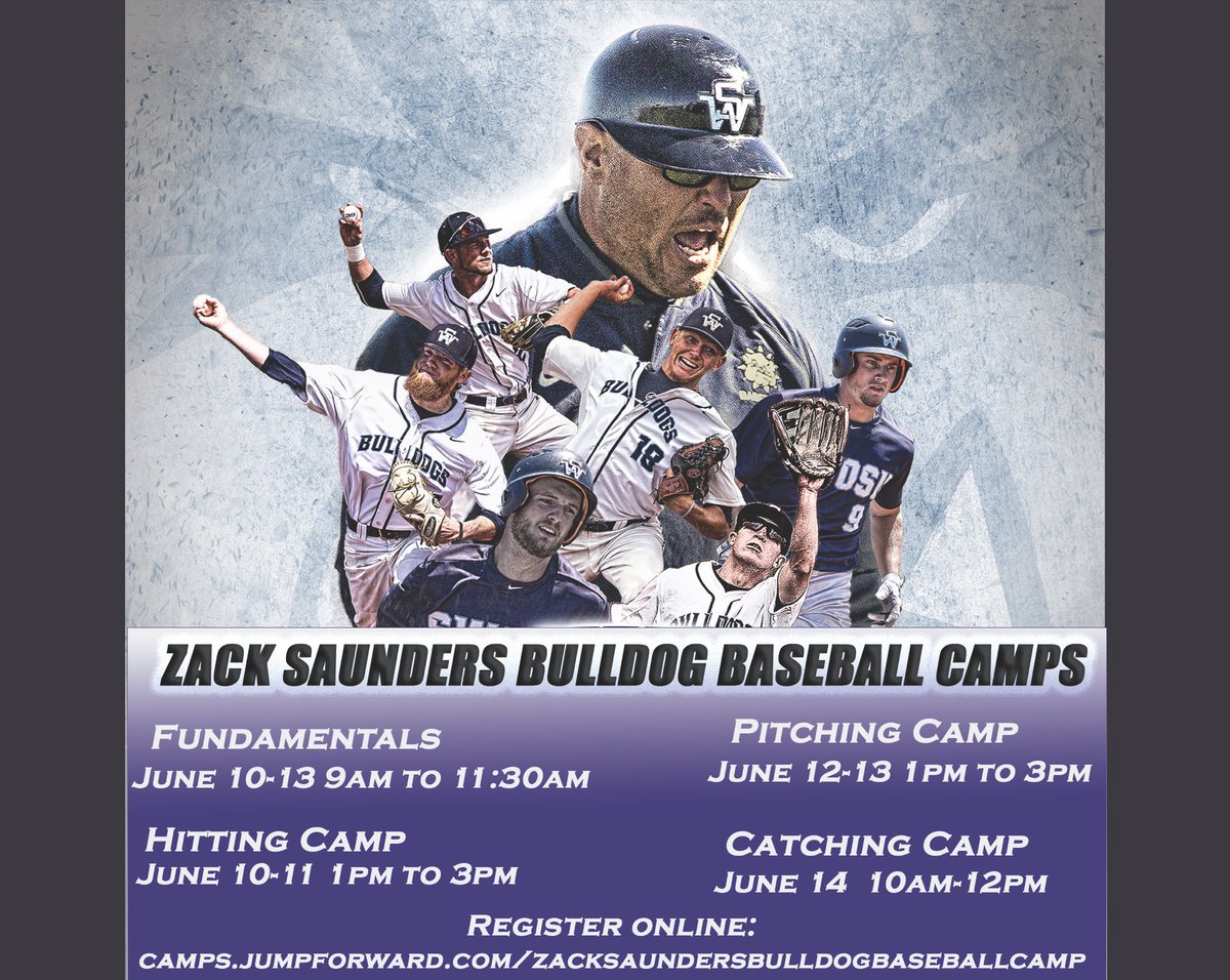 🚨Baseball Camp is just around the corner!🚨
Register your ballplayer(s) today! Full details at website provided! 🐶⚾️