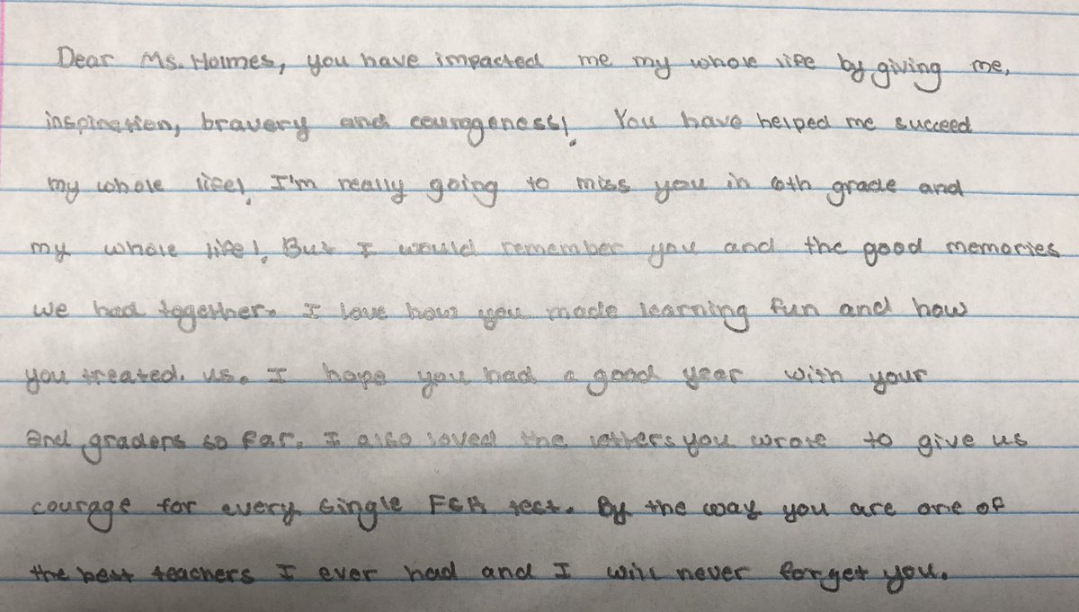 This was a wonderful reminder today of why I became a teacher.  This to me is worth more than money can buy. I cried when I read it. #mywhy #iteach2nd #watsonteaches #lovepolkschools #teacherappreciationweek #ireallyneededthistoday <a href="/TeachEngagePCPS/">PCPS Teacher Engagement</a> <a href="/PolkSchoolsNews/">Polk County Public Schools</a>