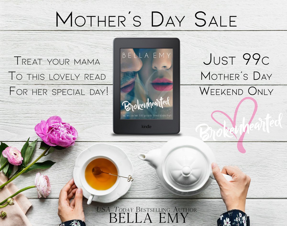 BellaEmyWrites's tweet image. 💐Mother's Day Special!💐
🔥99 cent Sale🔥
amzn.to/2Jhn38C
A perfect marriage gone down the drain. A sorry excuse for an ex-husband. A new love interest. A dark secret meant to destroy you. How will you survive?
#brokenheartedbybellaemy #sale #thisweekendonly #mothersday