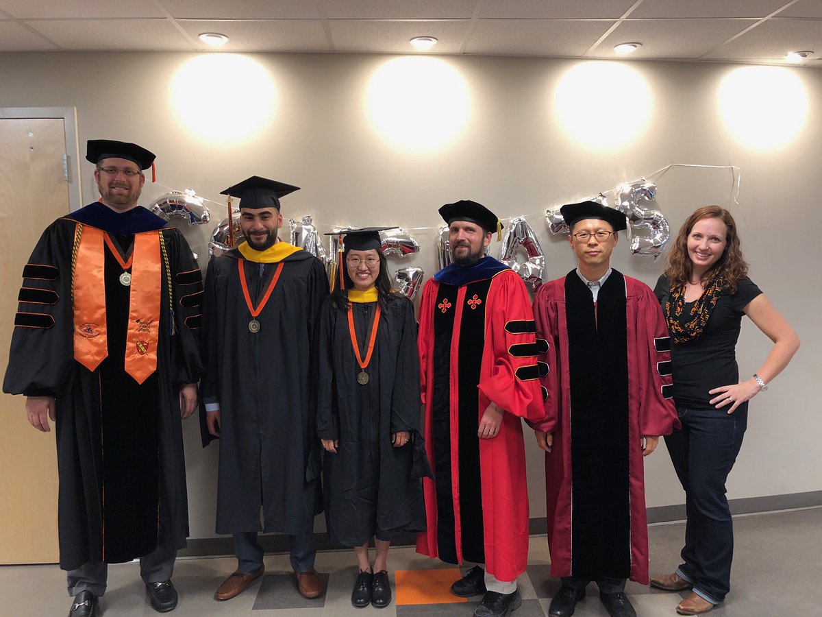 FPSETatOKstate's tweet photo. Sending our first Masters graduates off! Congrats on your degrees! #fpset #fsep #okstate #2019grad https://t.co/5QXqGLoB70