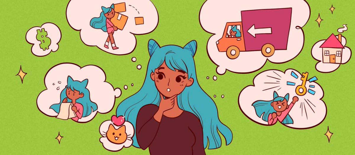 AlanWritesStuff's tweet photo. Getting lots of DMs asking about what "type" of illustrations. Editorial illustration. I'm often hiring to make dry topics exciting within the moving industry. Here's examples in the past from cool freelancers just like you:

🎨: @marlowedobbe 
@vickisigh
@nicolemillu 
#SubinYang https://t.co/VKPQQEk54i