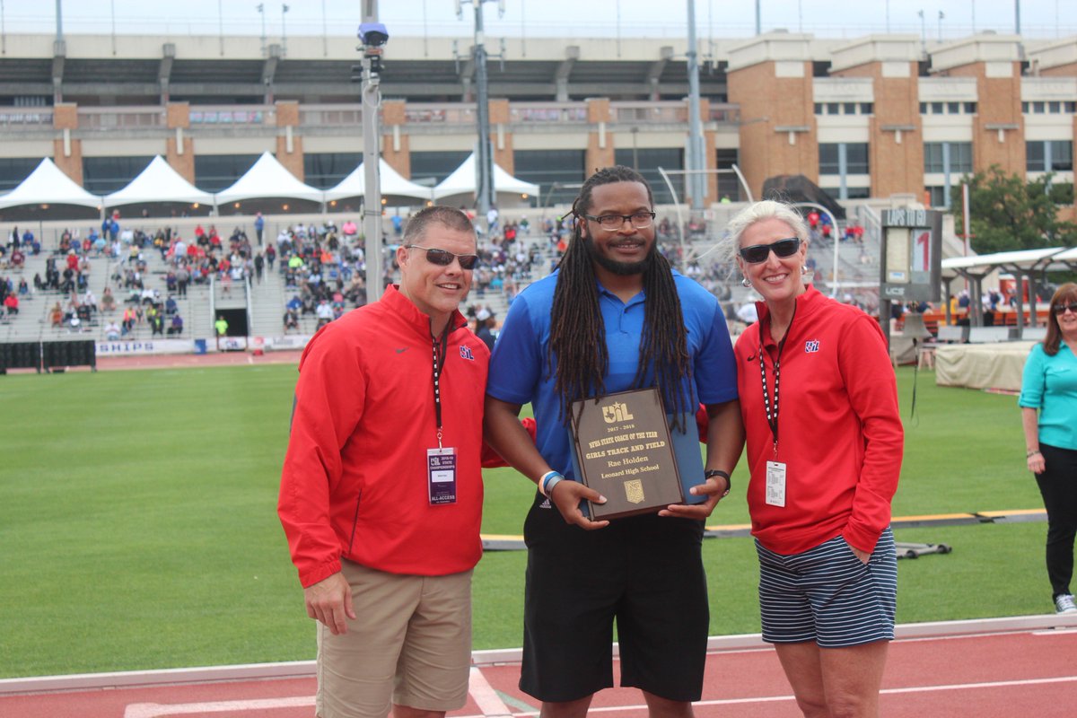 Congratulations to Leonard High School girls track &amp; field coach Rae Holden, who was named <a href="/NFHS_Org/">NFHS</a> State Coach of the Year!