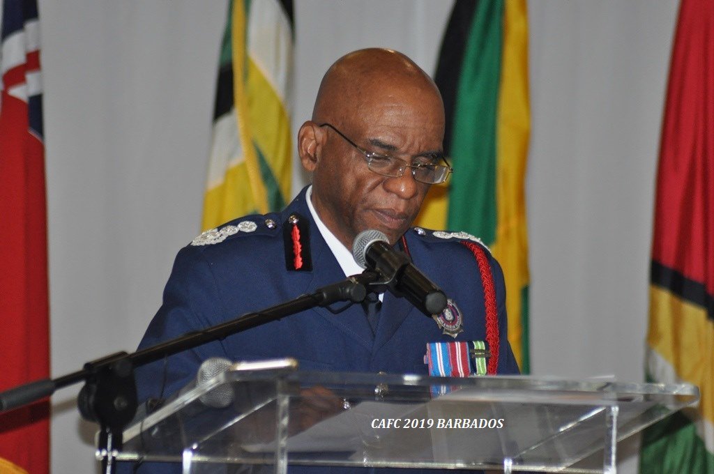 Chief Fire Officer Reginald Burchall, President - CAFC delivering special remarks during the Opening Ceremony of the Caribbean Association of Fire Chiefs 2019 Conference in Barbados. #CAFC2019 #FireChiefs #Conference