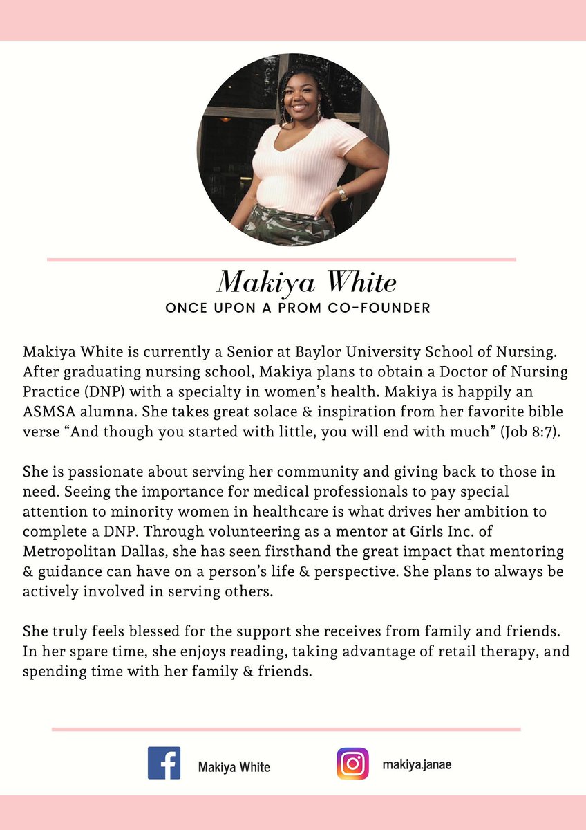 thejadamarie__'s tweet image. Once Upon A Prom Co-Founder Bio✨
#blackgirlmagic #girlbosses #communityorganization #littlerock #conway #arkansas