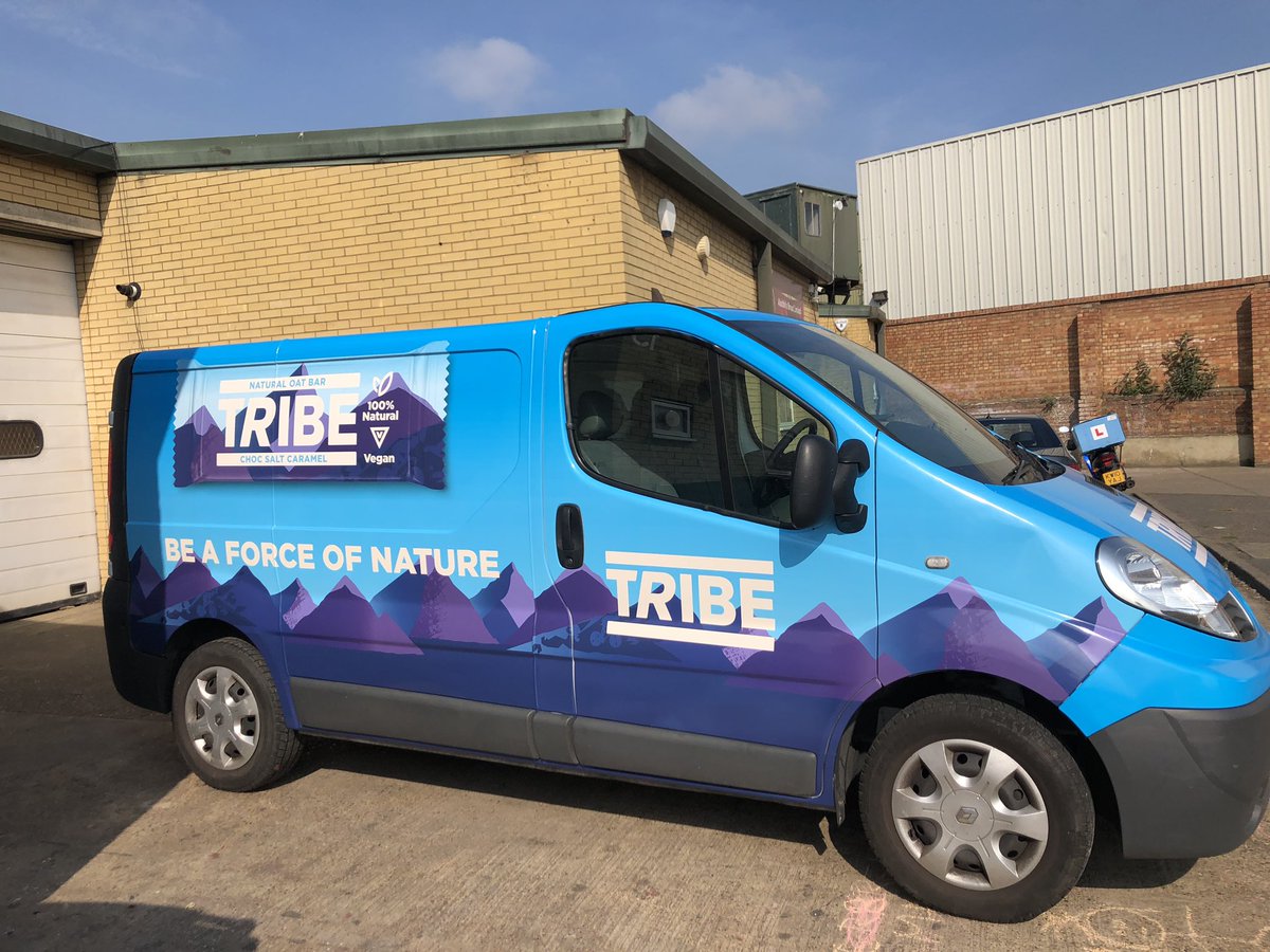 Printed Van Wrap for Tribe #vanwrap  #london #uk #branding #graphics #tribe #beaforceofnature #wrapgraphicsuk wrapgraphics.co.uk