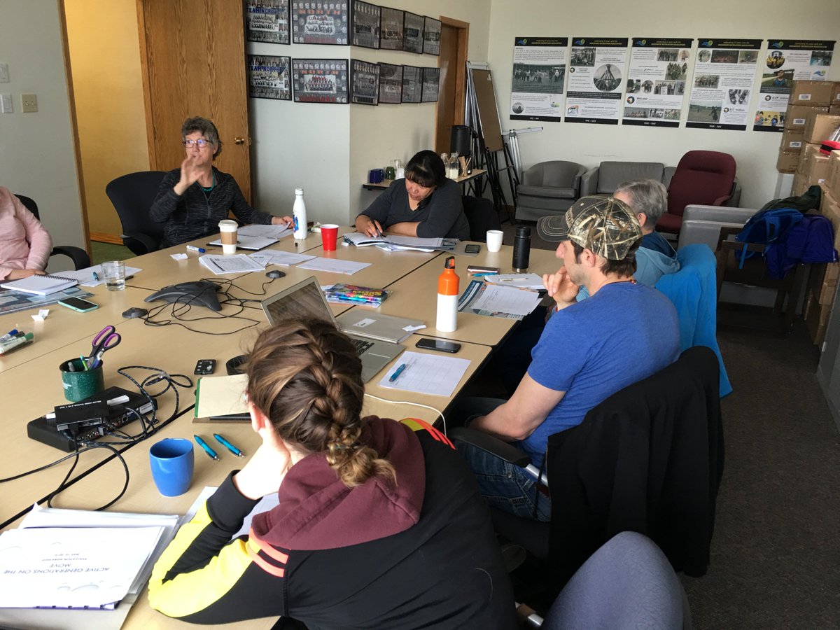 nwtrpa's tweet photo. Community leaders from Fort Simpson, Fort Providence, Ulukhaktok, and Whati gathered with #GenerationsOnTheMove committee members to connect, learn, and share. We planned for evaluation and worked on an NWT-wide Intergenerational Toolkit! #communitydevelopment #activeaging https://t.co/QLQSnYowUz