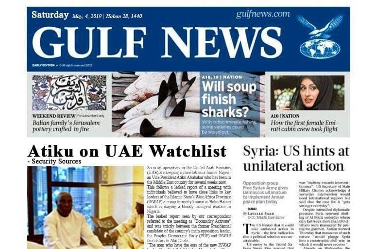 Mutane da dama ne ke yada wani rahoto da ke cewa hukumomi a #Dubai na UAE na saka ido kan Atiku Abubakar, dan takarar shugabancin Najeriya karkashin #PDP a zaben 2019,  bisa zargin ta’addanci, sai dai binciken Bindiddigi ya gano rashin gaskiyar labarin: bindiddigi.com/2019/05/10/kur…