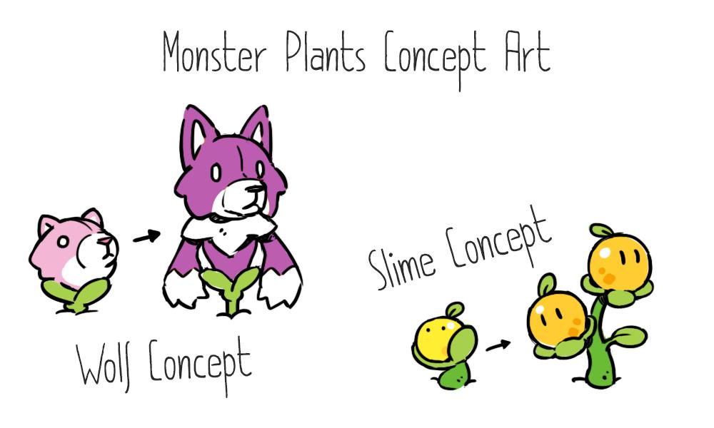 PlaySunvale's tweet photo. Concepts for the first 2 monster plants that you already saw! Also we are close to 3k followers, that's amazing! 😱 https://t.co/8OsdUyRhy6