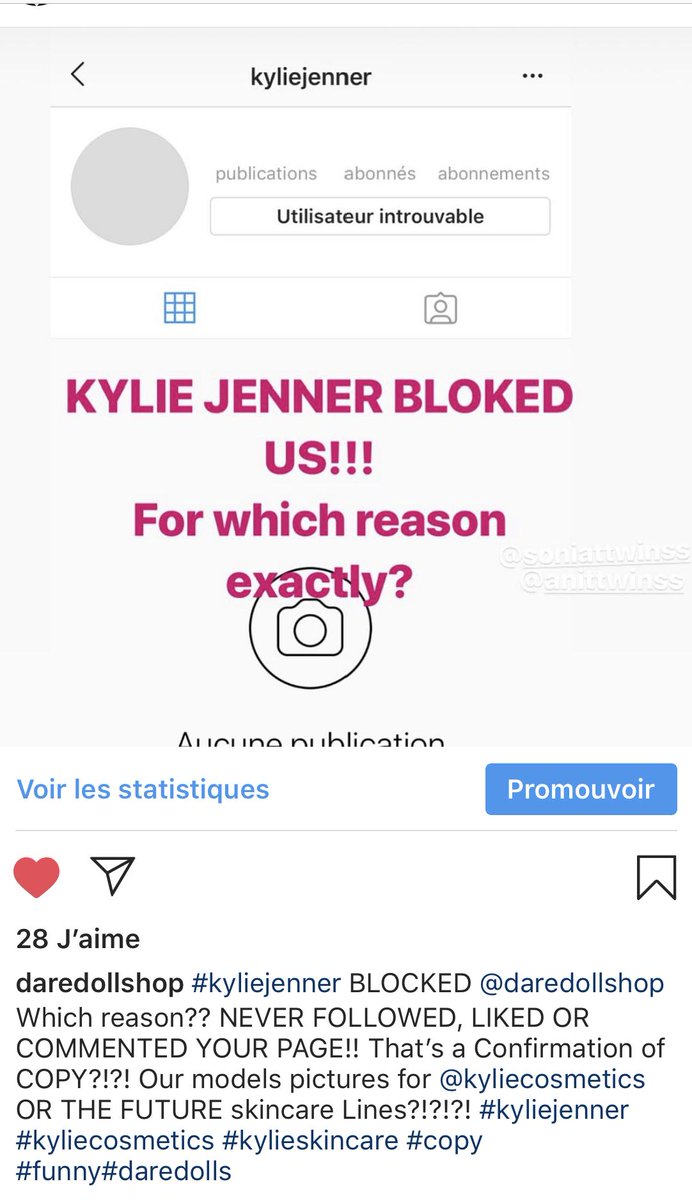 DareDolls's tweet photo. #KylieJenner bloked @daredollshop on Instagram for no reason.... She already copied modeling pictures #kyliecosmetics and we have a skincare line, the formula looks similar.... #KylieSkin #jenner #Kardashian #copy ? https://t.co/JxTKKgc7Ax