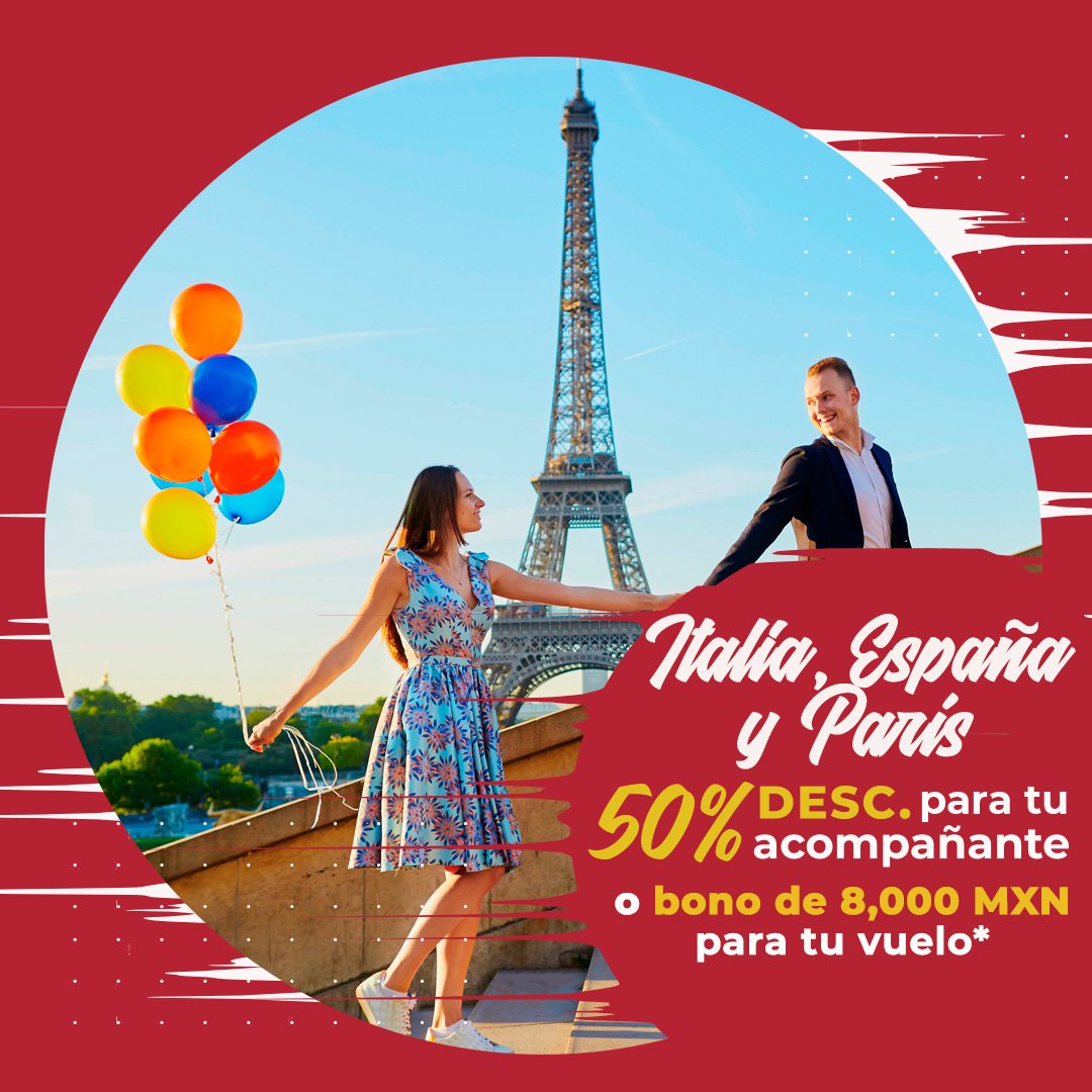 mundo_joven's tweet photo. Buenas noticias para CDMX... Ya estamos presentes Outlet #ViajaYVuela en el WTC!🔥
Compra alguno de estos tours por Europa y recibe 50% de descuento para tu acompañante ó hasta 8,000 MXN para tu vuelo 😱😱✈️
¡Visítanos! Estaremos en el stand E, F y A1 😃 https://t.co/bPa0dxxsR8