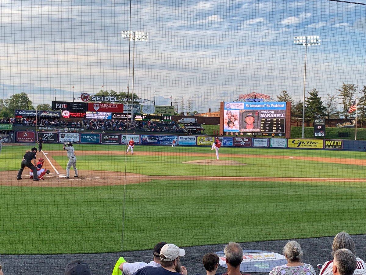 tsmall22's tweet photo. First trip to Basebaltown for a @ReadingFightins game. Beautiful old classic stadium https://t.co/CHBfahMTTo