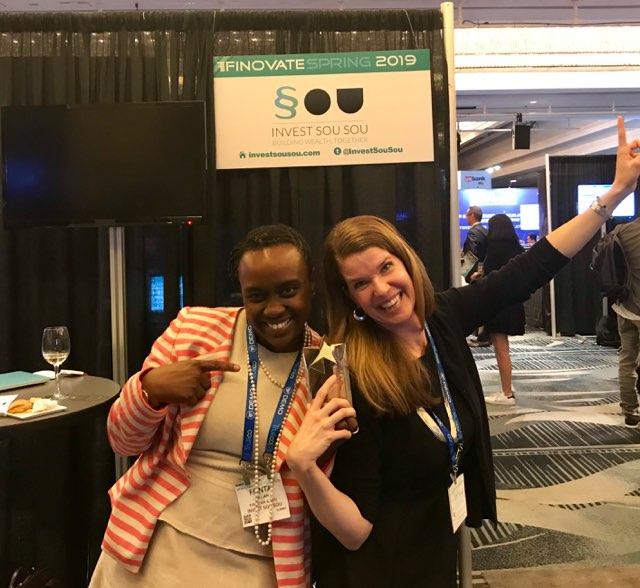 Invest Sou Sou is so proud to have taken the "Best of Show" award at FinovateSpring 2019 in San Francisco. A lot of hard work went into the preparations, and Fonta Gilliam and Tanya Hiple hit it out of the park!