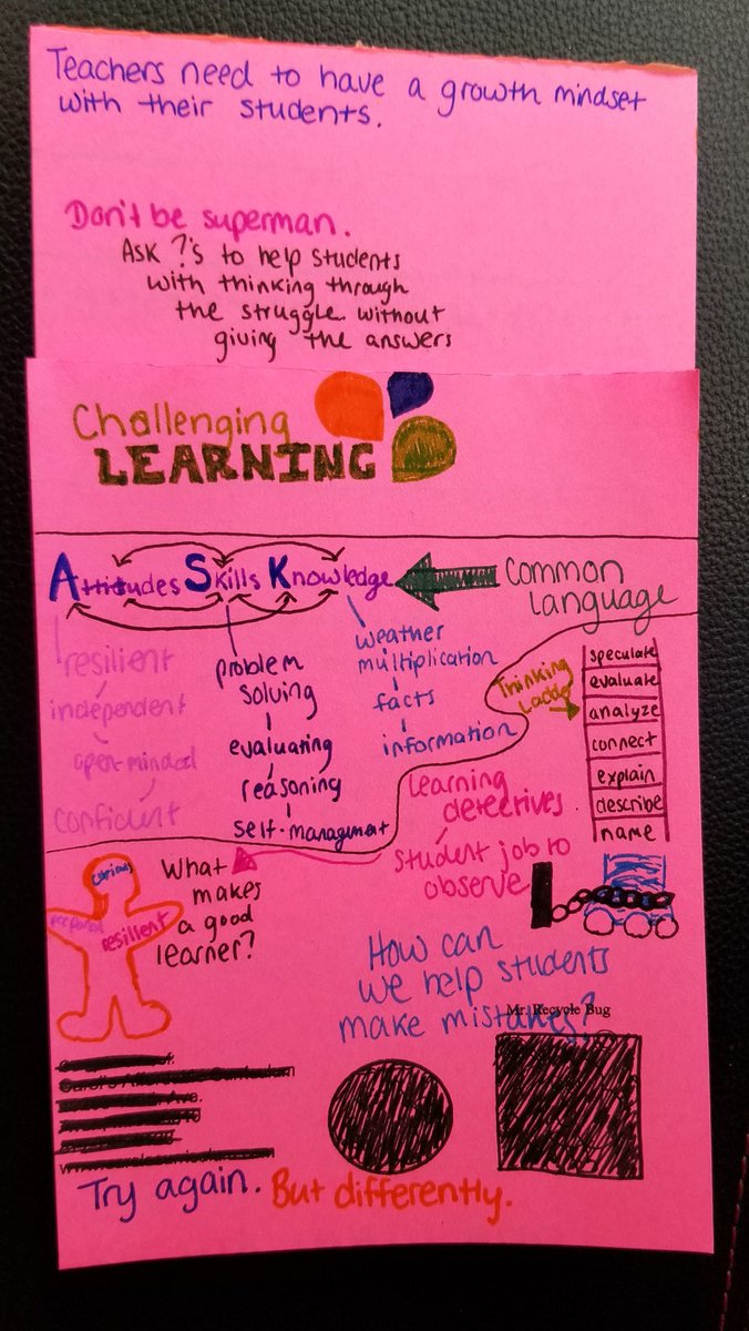 MrsPetersenJMS's tweet photo. My takeaways from today's @ChallengeLearn session. I'm excited for the next 3+ years! #makeadifference129 https://t.co/H78DKvxKoU