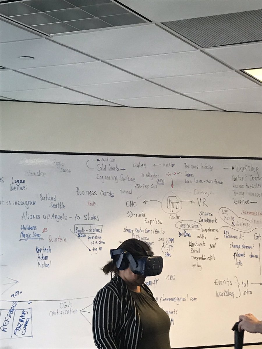 gonzlaur's tweet image. Now thanks to @savvynewb we’re at Chronoa for a VR/AR demo! #wocincomputing @faniaeste @njoying