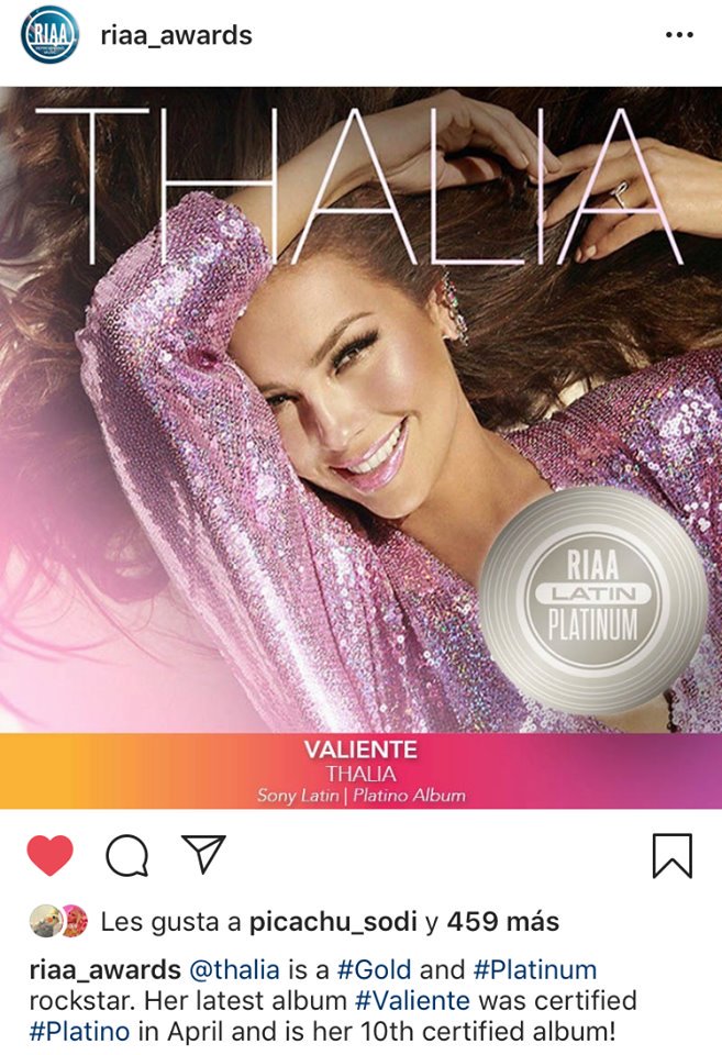 ThaliaContent's tweet photo. •[📀] ¡ @RIAA REITERA CERTIFICACION DE #VALIENTE EN USA 🇺🇸!

RIAA USA confirma una vez + la certificacion Platino 💿 de #Valiente de #LaReinadelPopLatino @Thalia otorgada hace ya unas semanas

Link: https://t.co/oRUJHQ6ues

#MTVLABOMBAMEESCUCHAN #MTVLAVIRALTHALIA #PremiosMTVMIAW https://t.co/PUYfuRlXJg