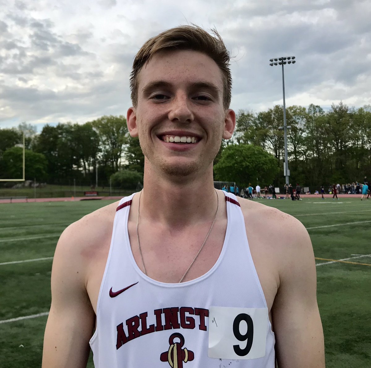HaggertyNancy's tweet photo. Arlington’s Mark Scanlon after running a personal-best 1:53.63 for third place in the Loucks Games boys 800. @AHSAdmiral_Al , @PJSports https://t.co/oyL98hL6jR