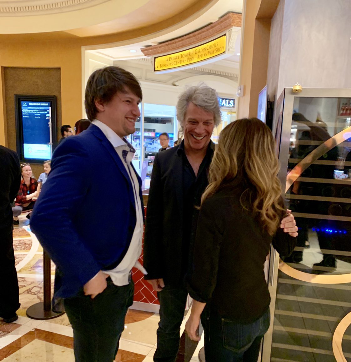 .<a href="/BonJovi/">Bon Jovi</a> and his son are making a special appearance! 🍷 <a href="/prontobygiada/">prontobygiada</a> #VegasUncorkd #CaesarsPalace