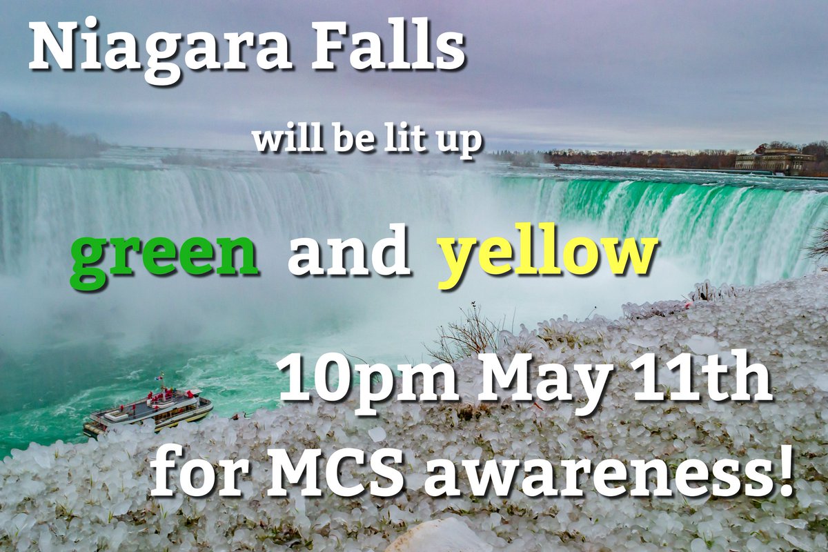 McsMonth's tweet photo. Tomorrow #NiagaraFalls will be lit green and yellow for 15 minutes at 10pm!
You can click here to watch live: https://t.co/DRkIl5dA04 https://t.co/GOegdwvrPP