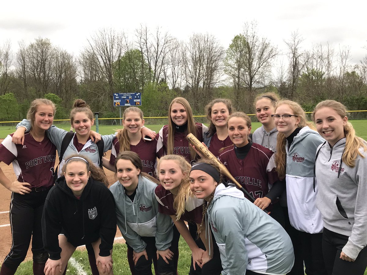 PortvilleSB's tweet photo. Lady Panthers defeat Gowanda 29-14 in league play tonight. Great team effort at the plate as we went 24-53 as unit. S. Keim earns “Queen of the Plate” for her 2 run homer in the 7th. “Golden Glove” goes to the team as PCS turned 3 double plays in the game. Great TEAM work! https://t.co/yz3FtscCOg