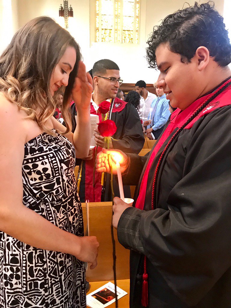 BarryUniversity's tweet image. The Rose and Candle Ceremony is a Barry University tradition that celebrates the bonds of friendship and the sending forth of graduates. #BarryProud