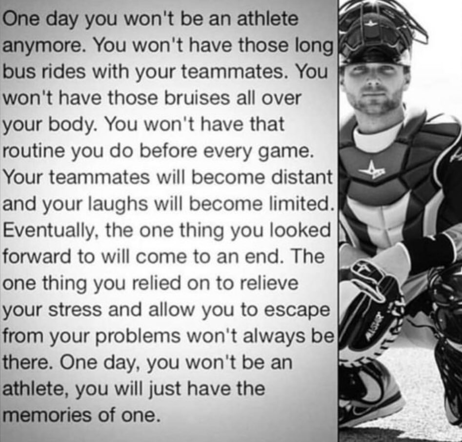 NickRickles's tweet photo. Love the bus rides, love the plane flights, hate the rain outs &amp; off days. Love the clubhouse, love the dugout, love the bullpen &amp; love the field, hate having to leave it. Love the card games, love the trash talk, hate the silence but work in it. Cherish every day as an athlete! https://t.co/TzEWDRpPyF
