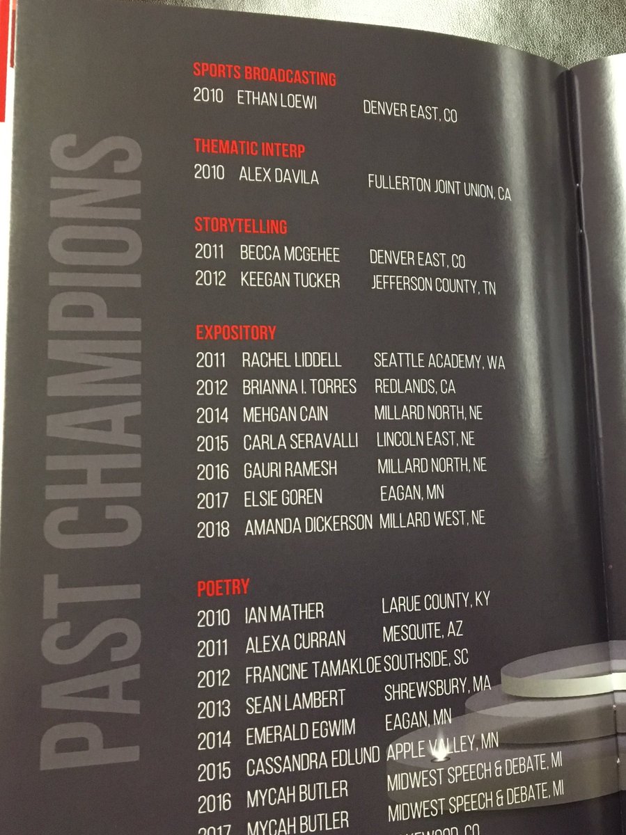 SAASSpeech's tweet image. Inside cover of the NIETOC program. Because you gotta know where you’ve been to know where you’re going. #2011 #Expository #GOAT