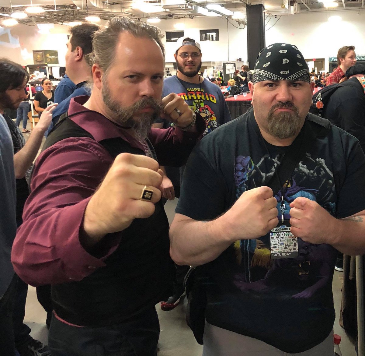 Meeting one of my video game heroes, Mr.  @CoreyMarshallVO. At  @AVideoGameCon, 2018.