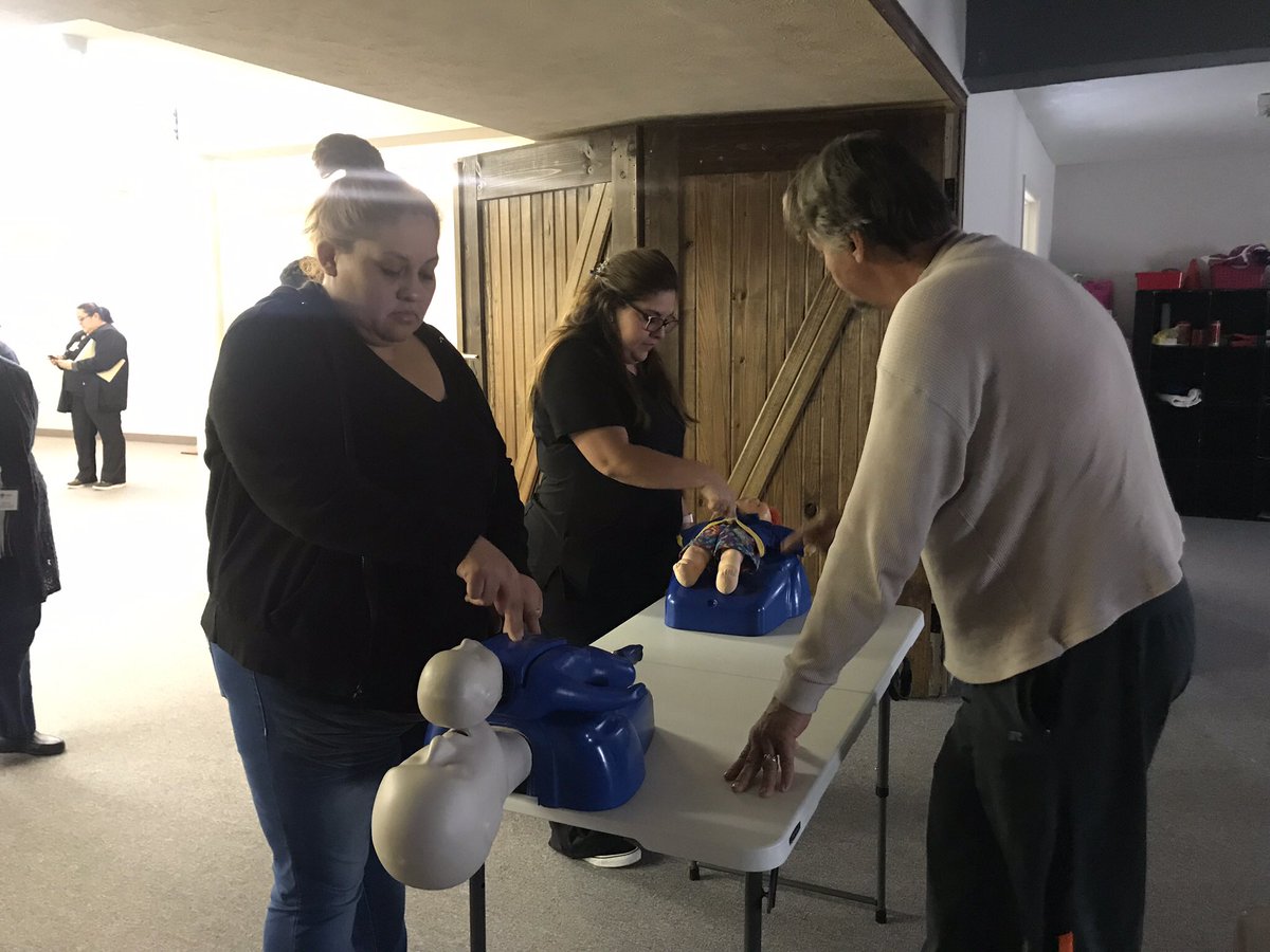 GarlandsHope's tweet photo. Our staff brushed up on their #CPR skills this afternoon at the clinic. It’s good to always be prepared to save a life! https://t.co/6TXtOKFr4E
