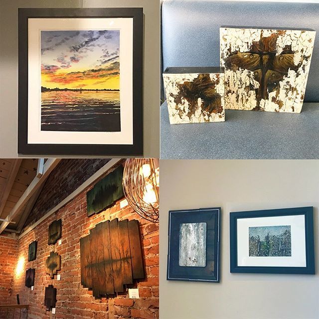 SusanDeConcini's tweet photo. Realized today that I have paintings hanging at 4 different locations tonight! “Sky on fire III” @gardenstatewatercolorsociety ‘s show at Middletown Art Center, “bumblebee” and “luna” for #ez2steal @newhopearts , my reclaimed wood scapes series @bluemoos… https://t.co/2gD7u1Zn86 https://t.co/brguhYQn2p