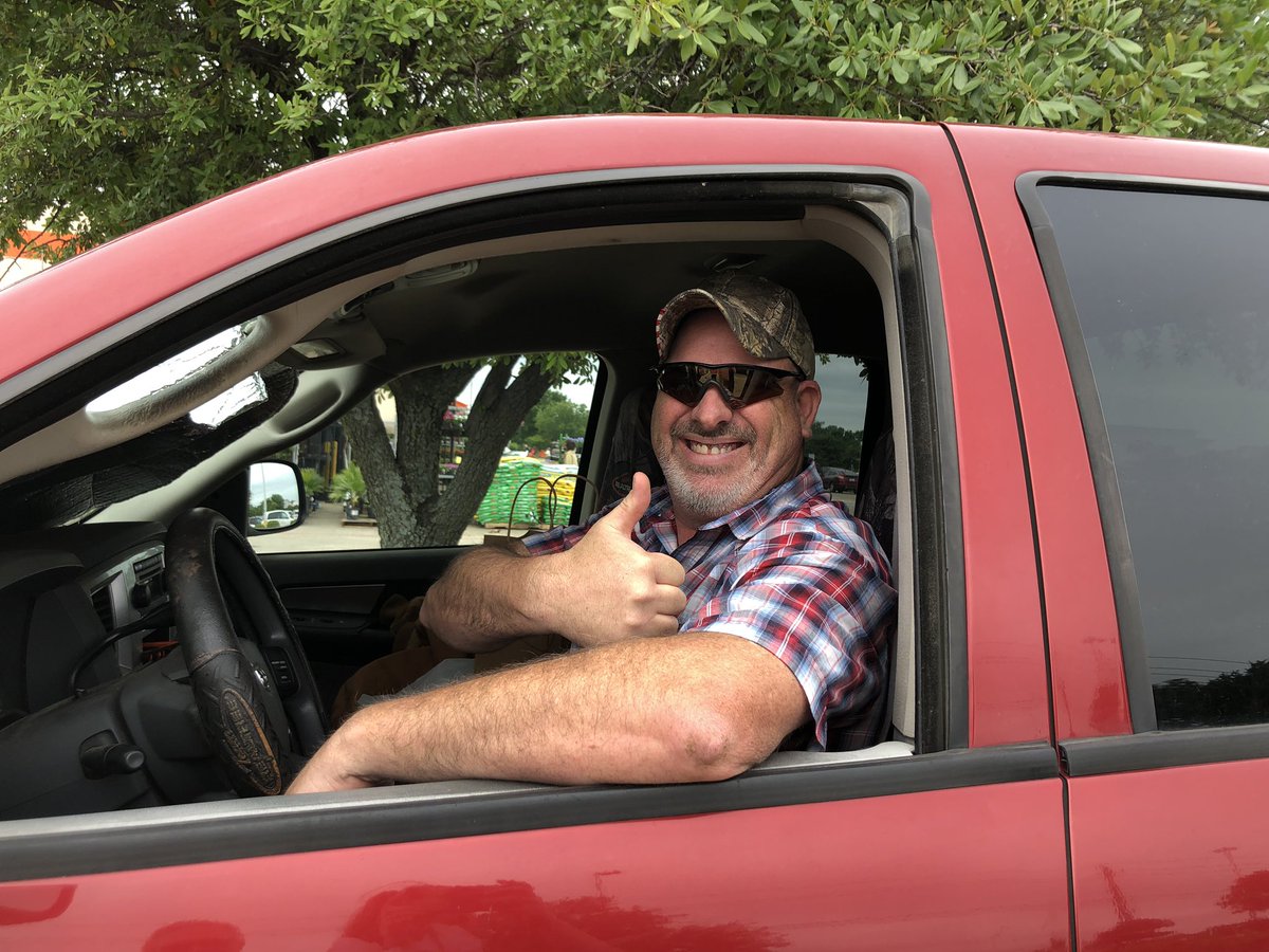 0528Voa's tweet photo. Larry is loving ❤️ his new hat 🧢 and we are loving on him as Sales Associate of the Month @MckinneyHDepot!  Thank you for all the hard work and great customer service! @JoshEdwardsTHD @JackieWoodR @gabegarciaHD https://t.co/DmybKRSrGm
