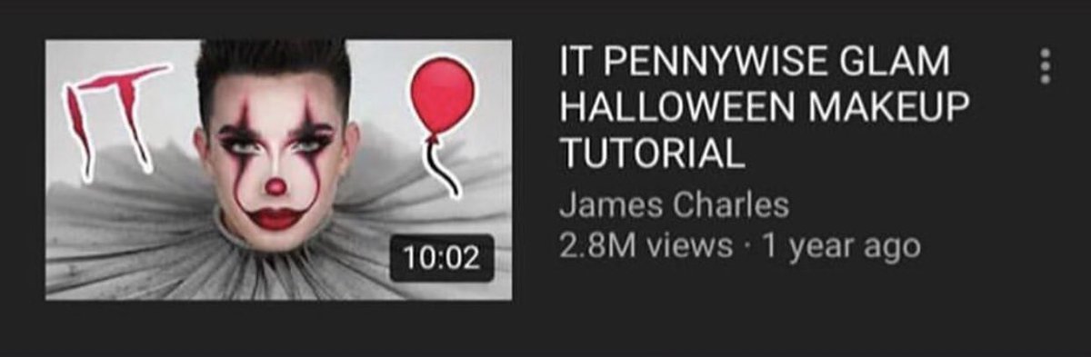 paudotcom's tweet image. in honor of both the new IT trailer and james charles being canceled let me remind you of this gem