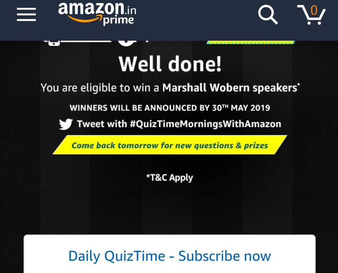 dharmareddyn's tweet image. #QuizTimeMorningsWithAmazon