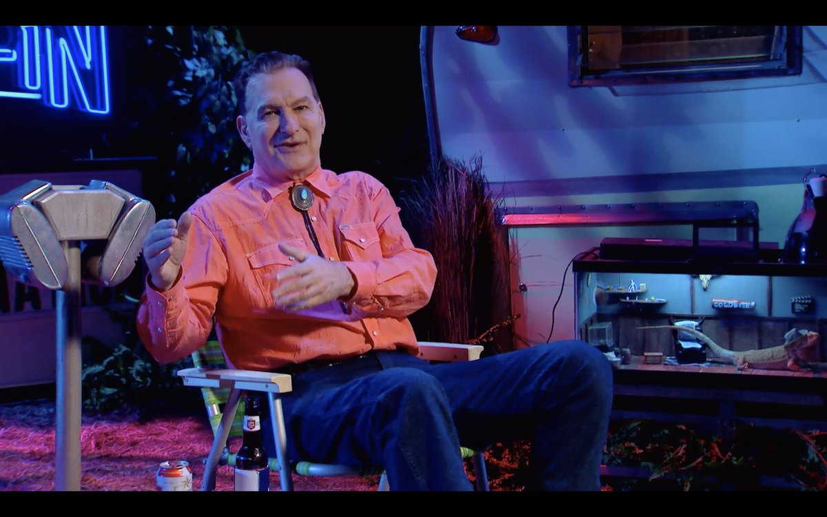 CagesKiss's tweet image. Ernie's stylin and profilin. We need more of this #TheLastDriveIn @shudder #MutantFam #AlienContamination